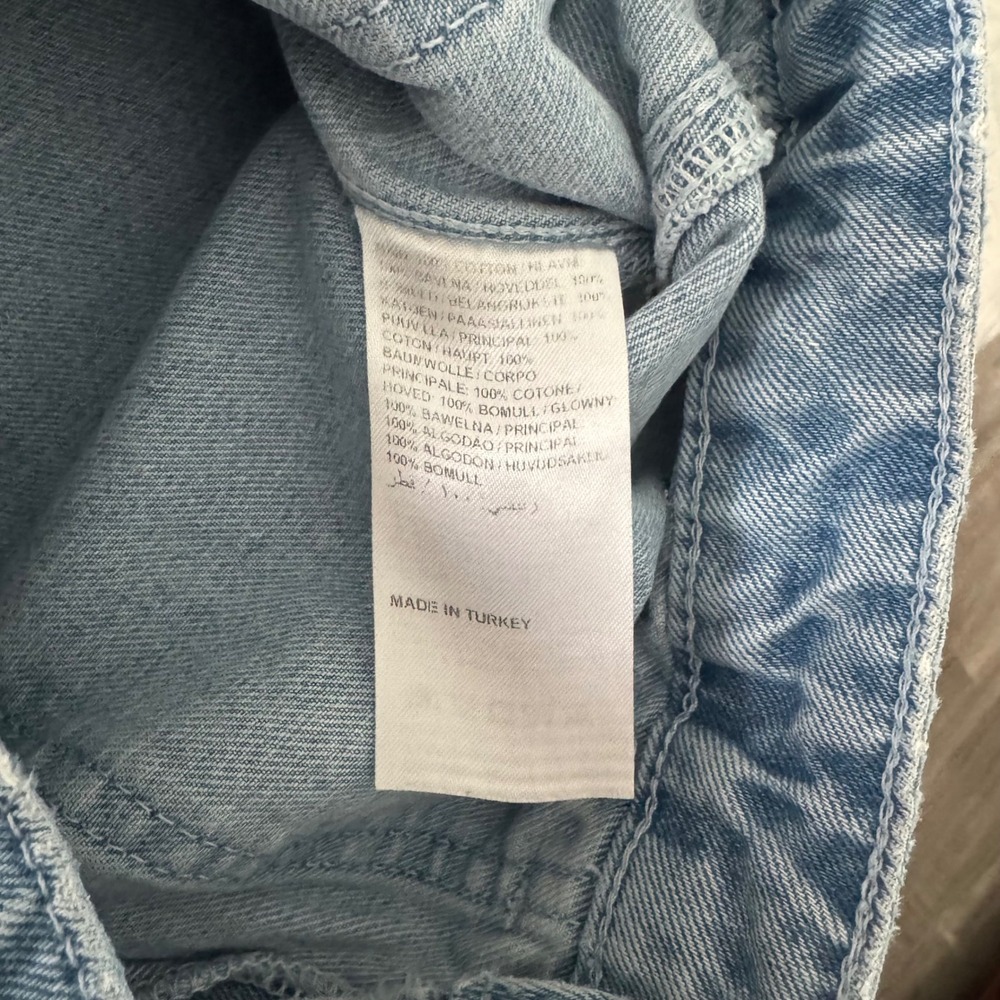 The Ragged Priest Light Wash Denim Cargo Pants Wide Leg Utility Jeans 30 Y2K - Picture 12 of 15